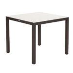 KOVINSKA MIZA NATERIAL LYRA T. BE 90X90 ALU STEKLO